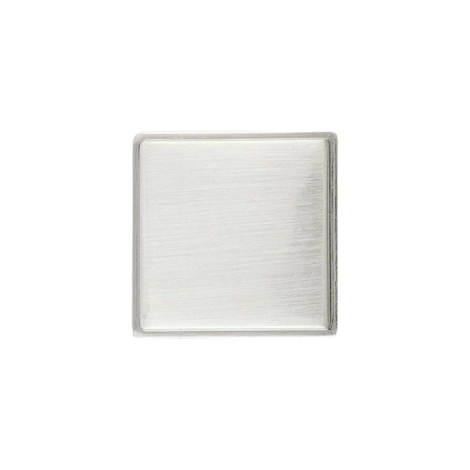 Belwith Keeler 1-1/8 Inch Square Brownstone Square Knob - Satin Nickel