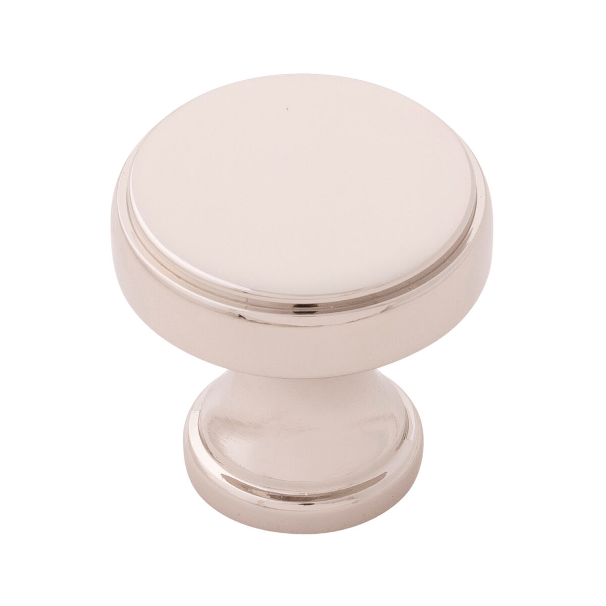 Belwith Keeler 1-1/4 Inch Diameter Brownstone Round Knob - Polished Nickel