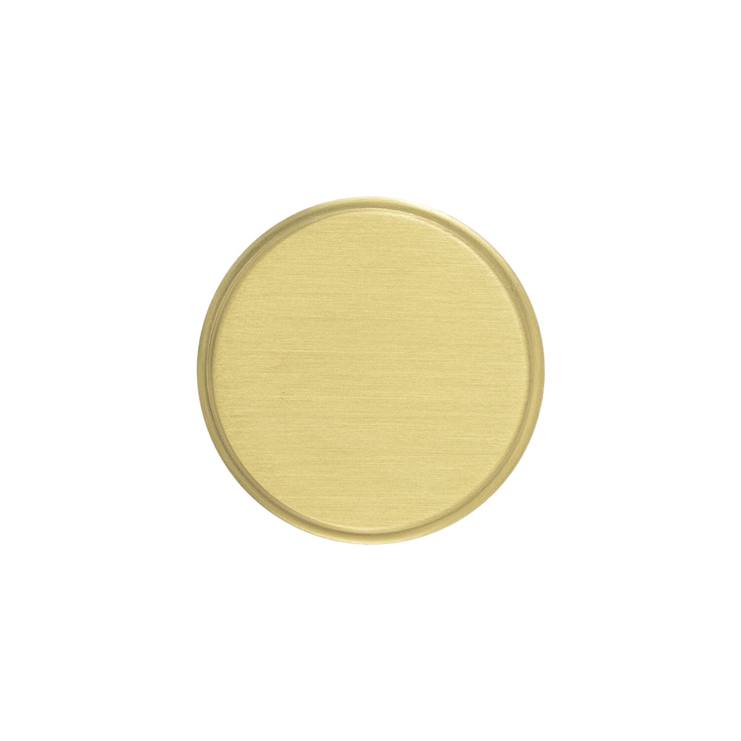 Belwith Keeler 1-1/4 Inch Diameter Brownstone Round Knob - Brushed Golden Brass