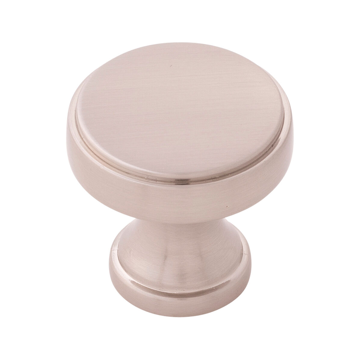 Belwith Keeler 1-1/4 Inch Diameter Brownstone Round Knob - Satin Nickel