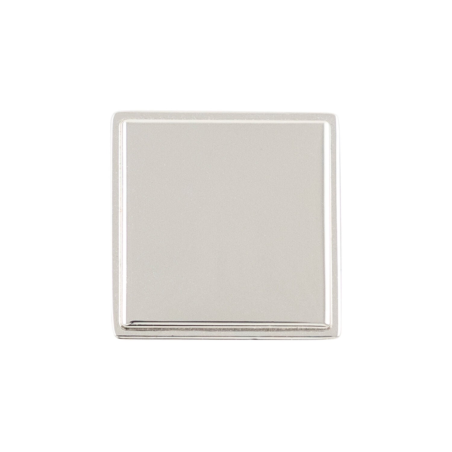 Belwith Keeler 1-3/8 Inch Square Brownstone Square Knob - Polished Nickel