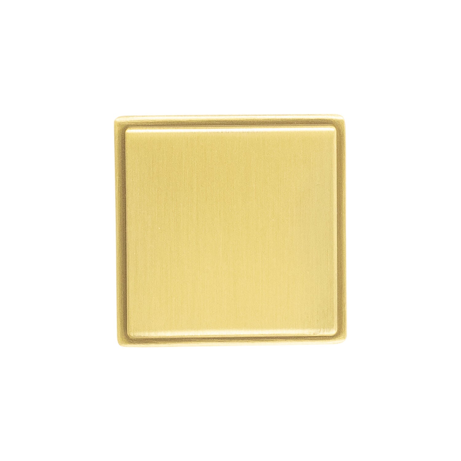 Belwith Keeler 1-3/8 Inch Square Brownstone Square Knob - Brushed Golden Brass