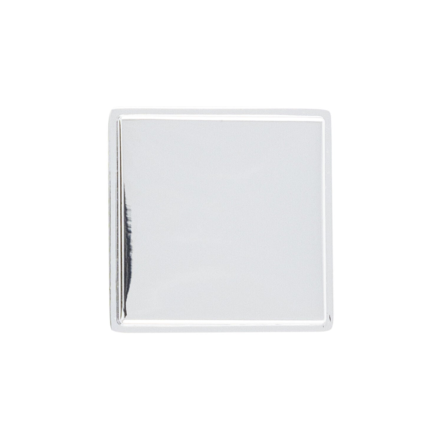 Belwith Keeler 1-3/8 Inch Square Brownstone Square Knob - Chrome