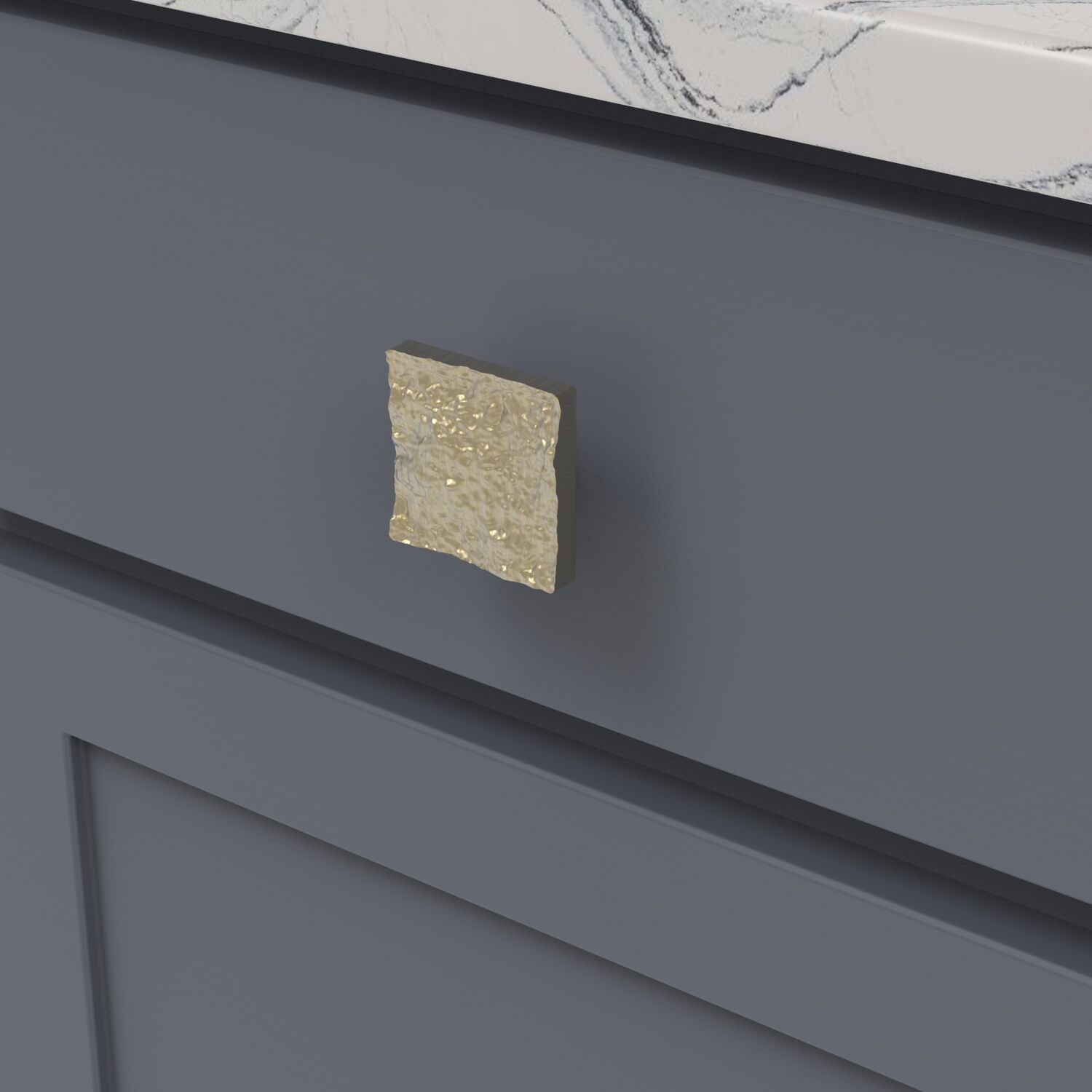 Belwith Keeler 2 Inch Square Sandrine Square Knob - Champagne Bronze