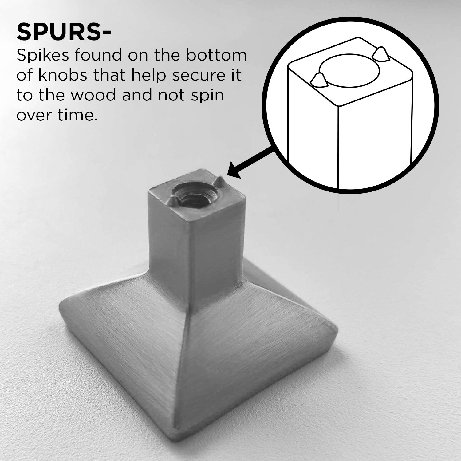 Belwith Keeler 1 Inch Square Brighton Square Knob - Matte Black
