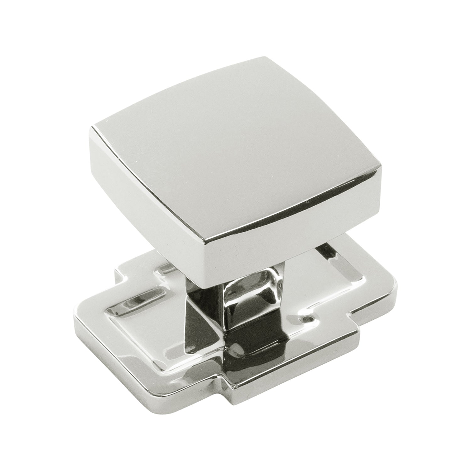 Belwith Keeler 1-1/4 Inch Square Coventry Square Knob - Polished Nickel