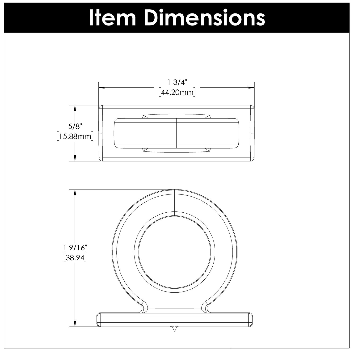 Belwith Keeler 1-3/4 Inch x 5/8 Inch Corsa Ring Knob - Satin Nickel
