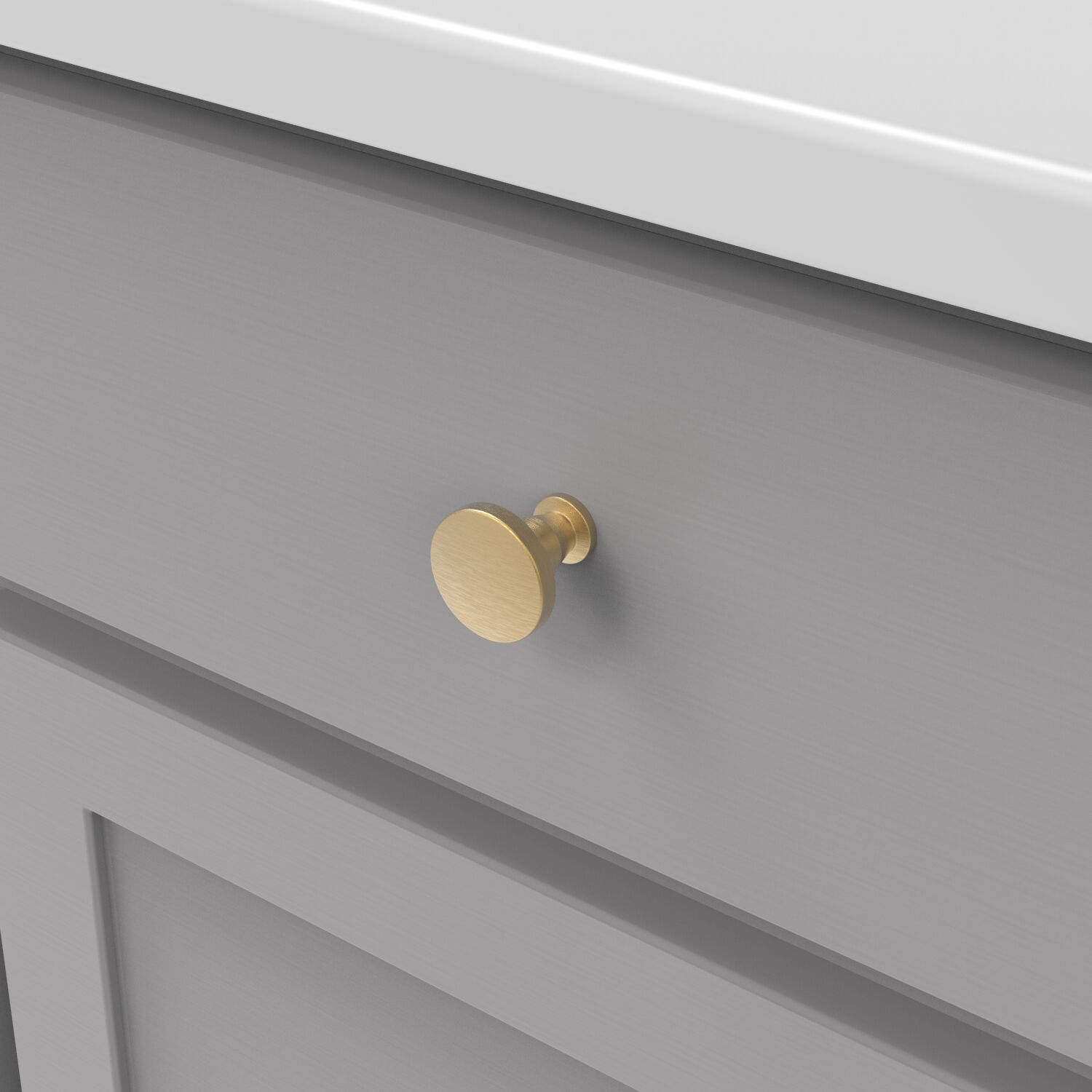 Belwith Keeler 1-1/4 Inch Diameter Anders Round Knob - Brushed Golden Brass