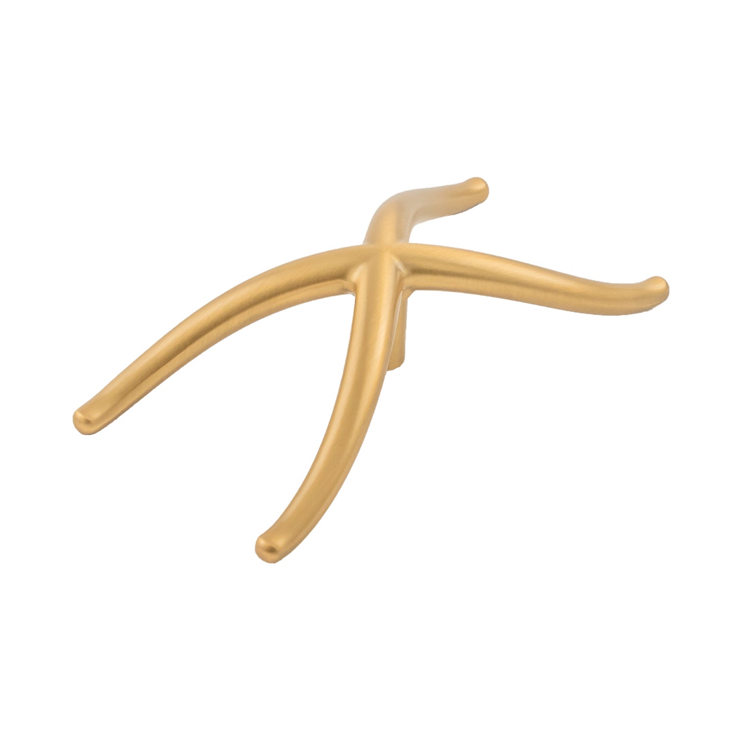 Belwith Keeler 4-3/4 Inch x 2-3/8 Inch Bijou X Knob - Brushed Golden Brass