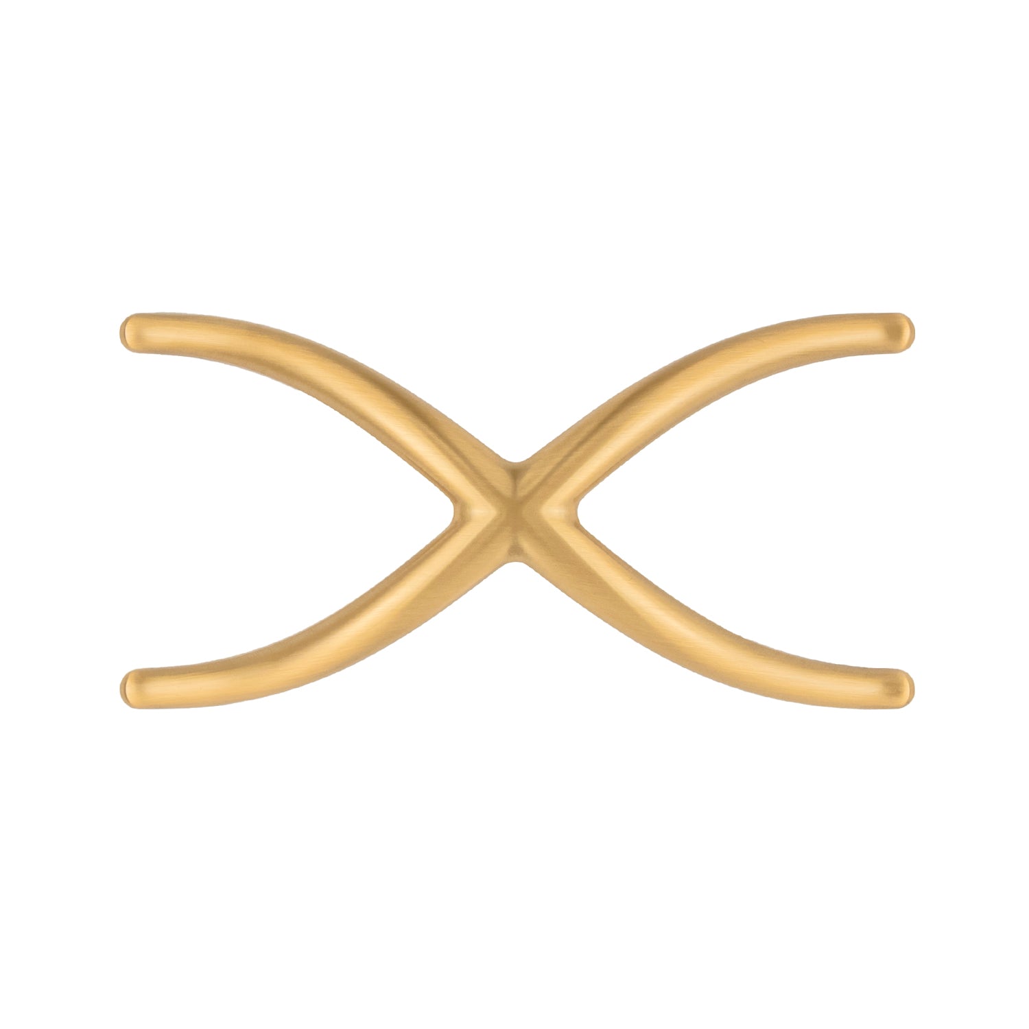 Belwith Keeler 4-3/4 Inch x 2-3/8 Inch Bijou X Knob - Brushed Golden Brass