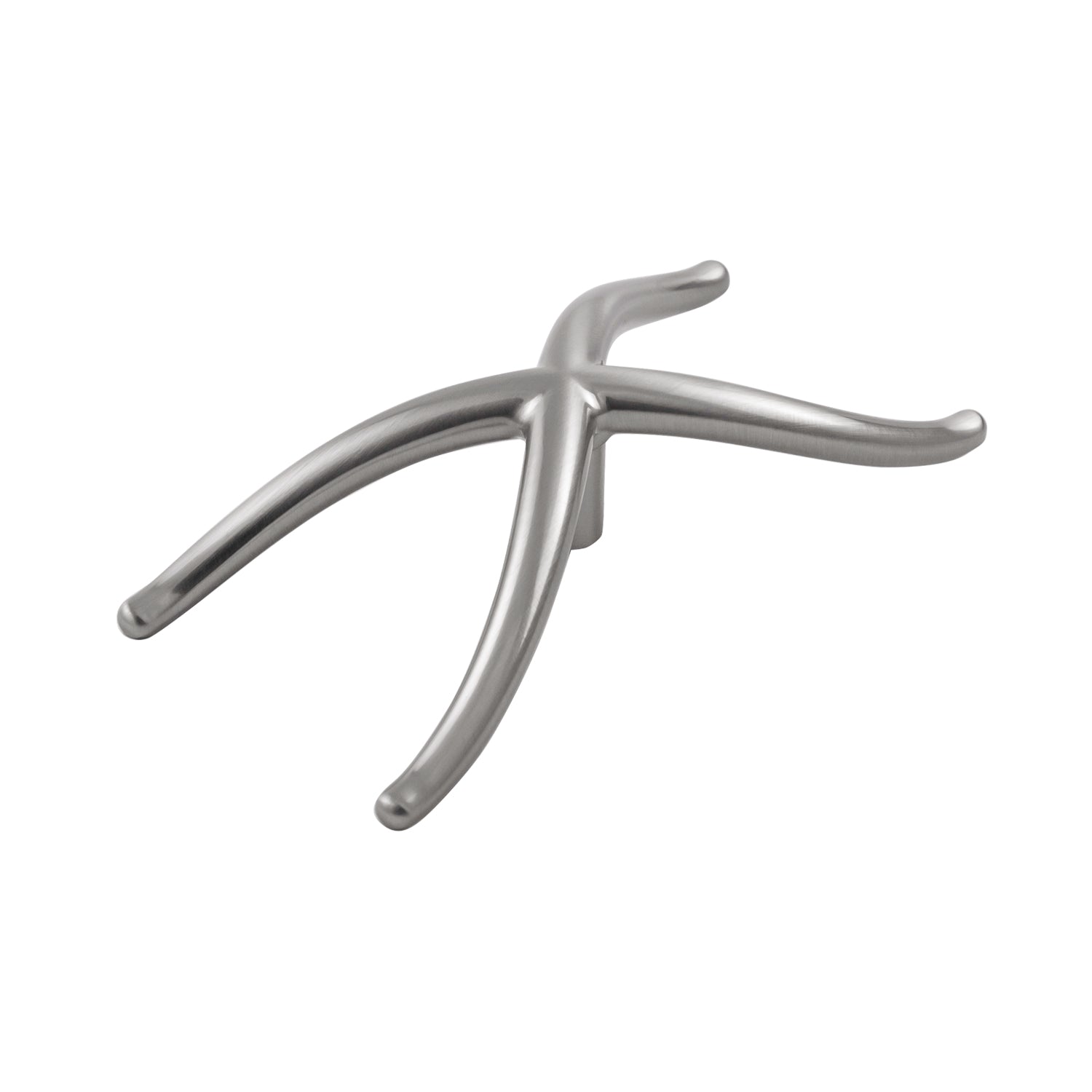 Belwith Keeler 4-3/4 Inch x 2-3/8 Inch Bijou X Knob - Satin Nickel