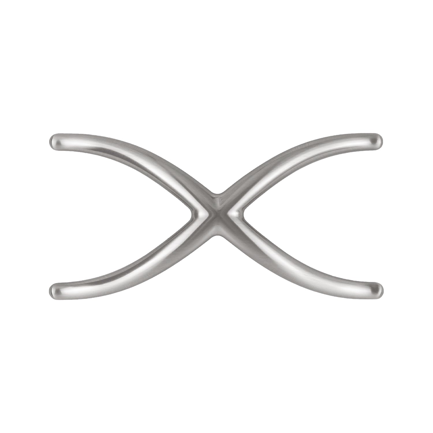 Belwith Keeler 4-3/4 Inch x 2-3/8 Inch Bijou X Knob - Satin Nickel