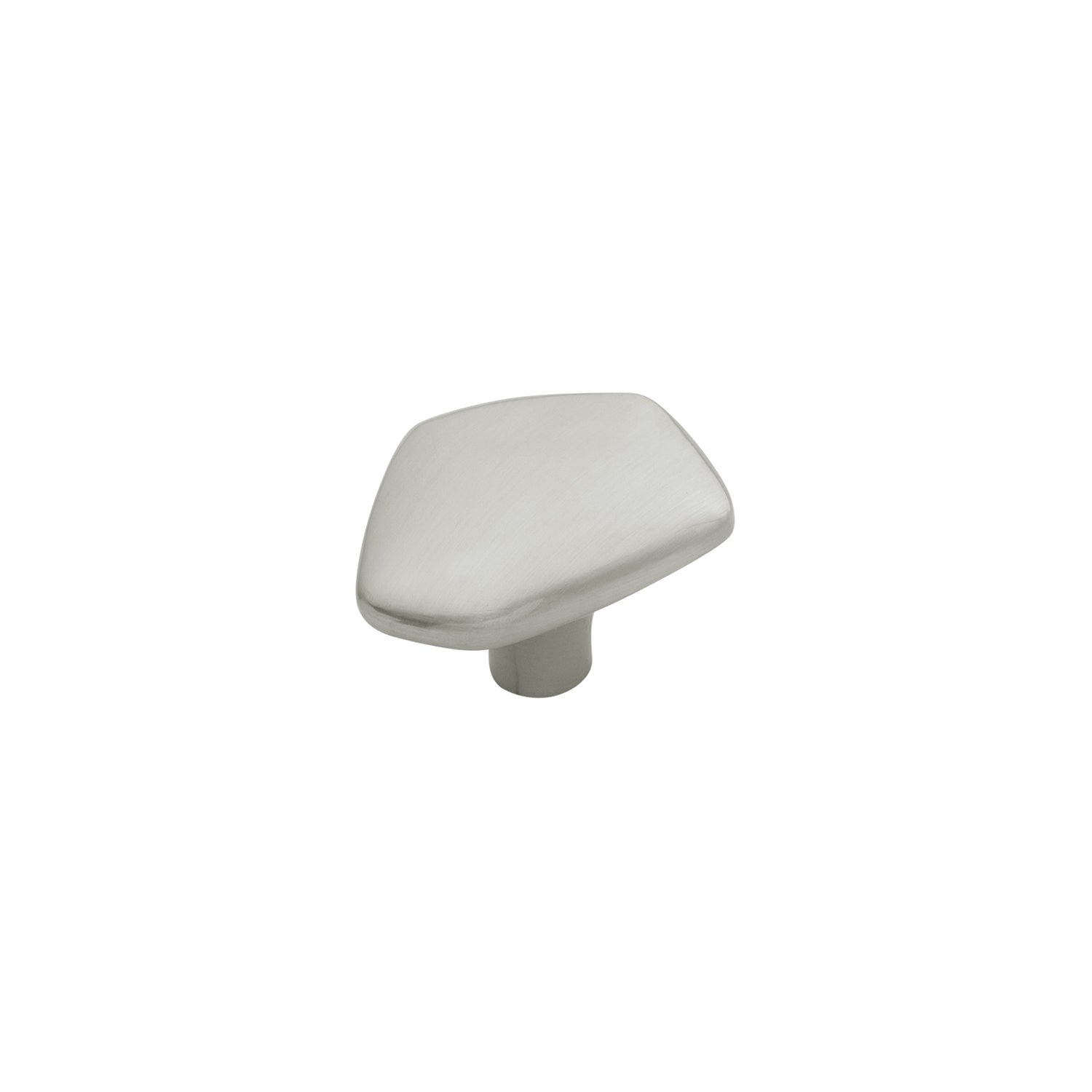 Belwith Keeler 1-3/4 Inch x 1-1/2 Inch Pebble Knob - Satin Nickel