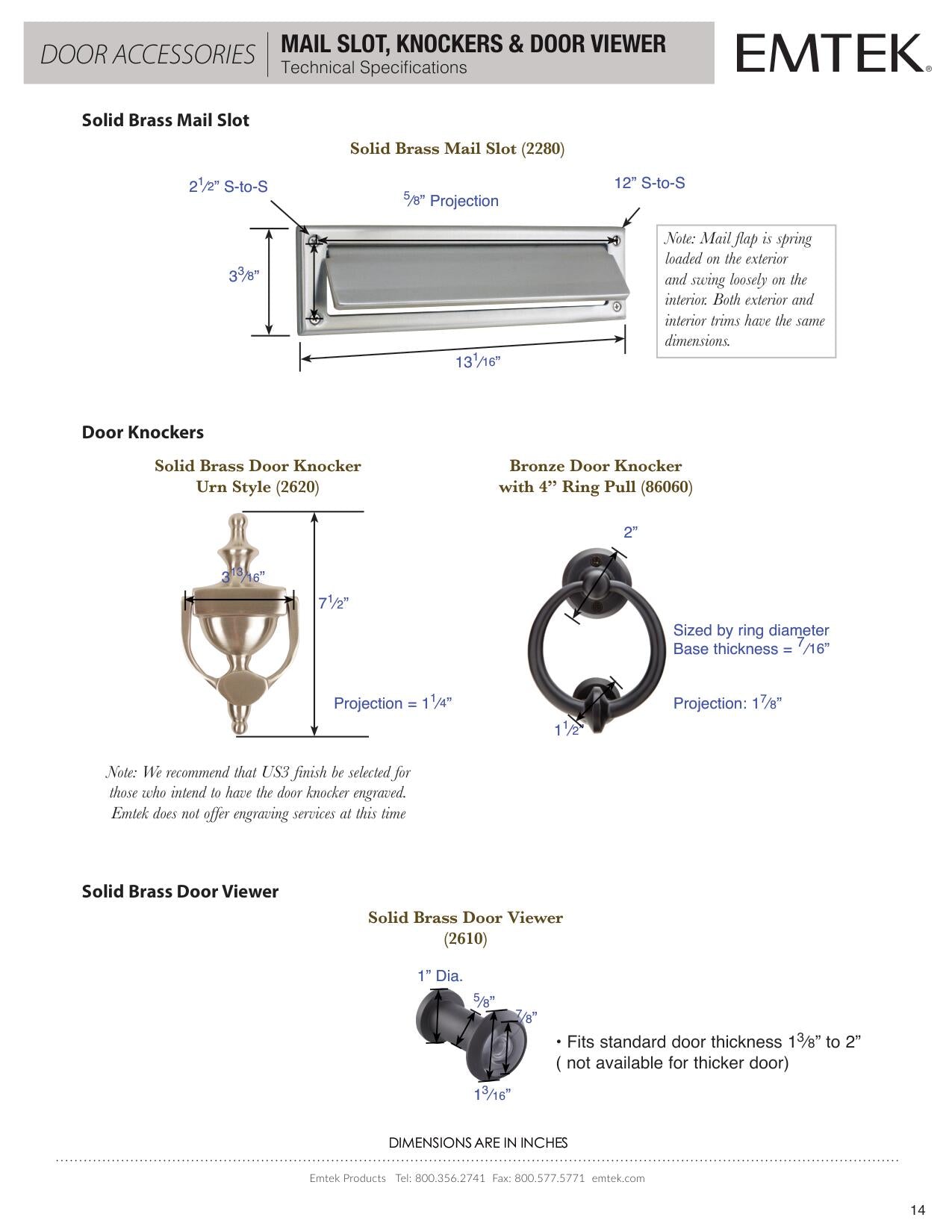 Emtek Urn Door Knocker - Hentell