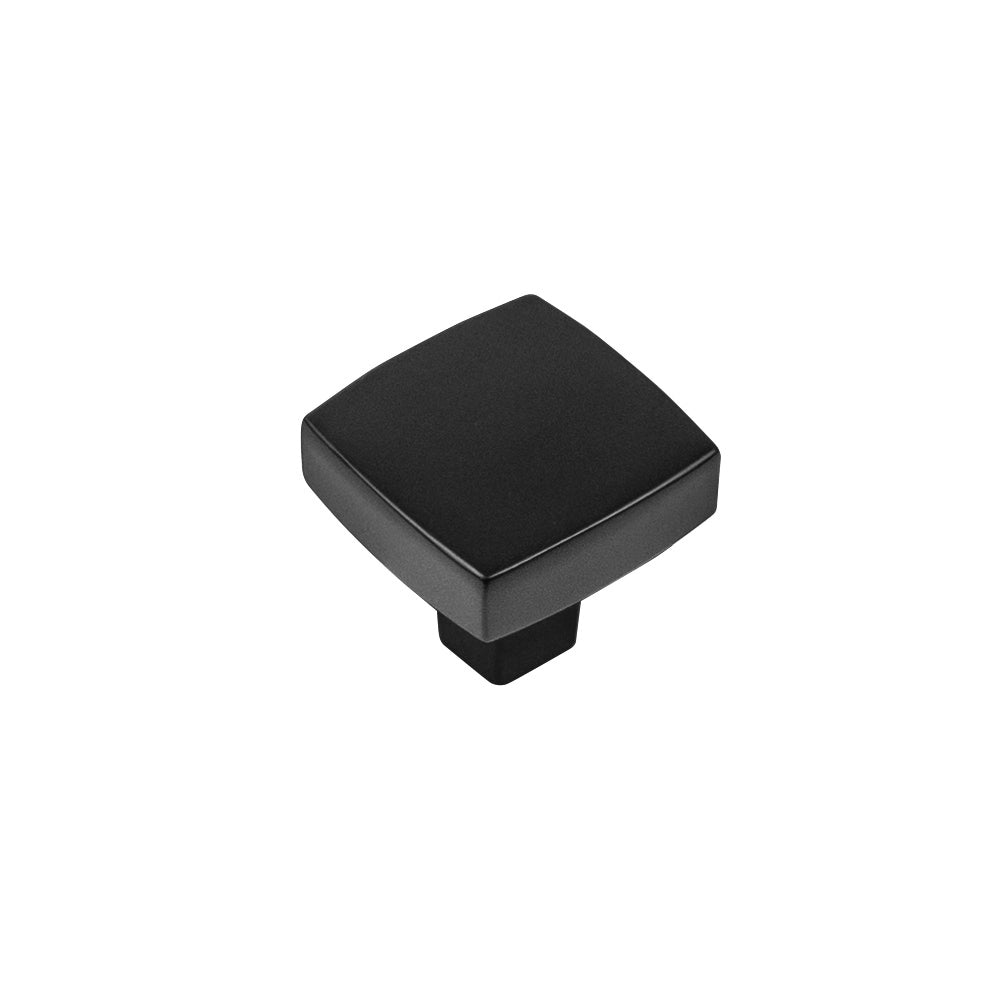 Belwith Keeler 1-1/4 Inch Square Coventry Square Knob - Matte Black