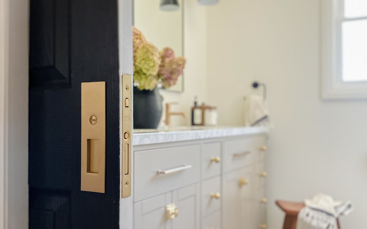 Emtek Narrow Modern Rectangular Pocket Door Mortise