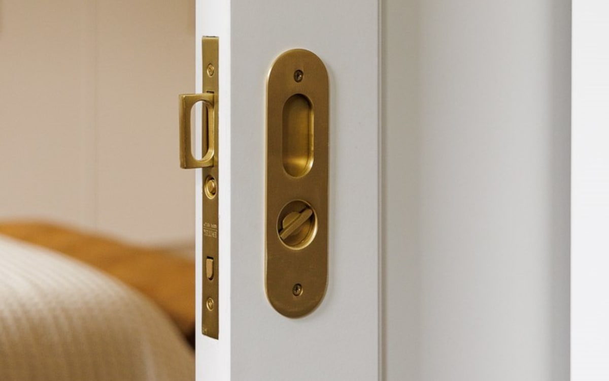 Emtek Narrow Oval Pocket Door Mortise Lock
