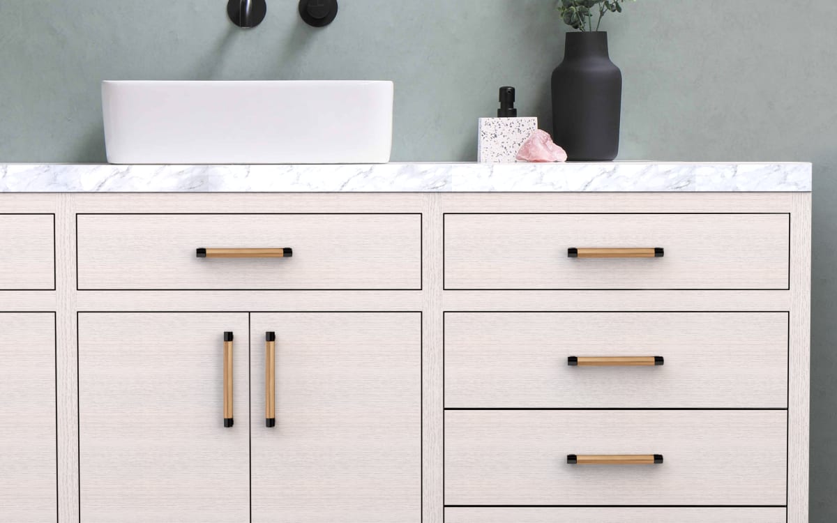 Emtek Select Cabinet Rectangular Stem Smooth Bar Cabinet Pull - Hentell
