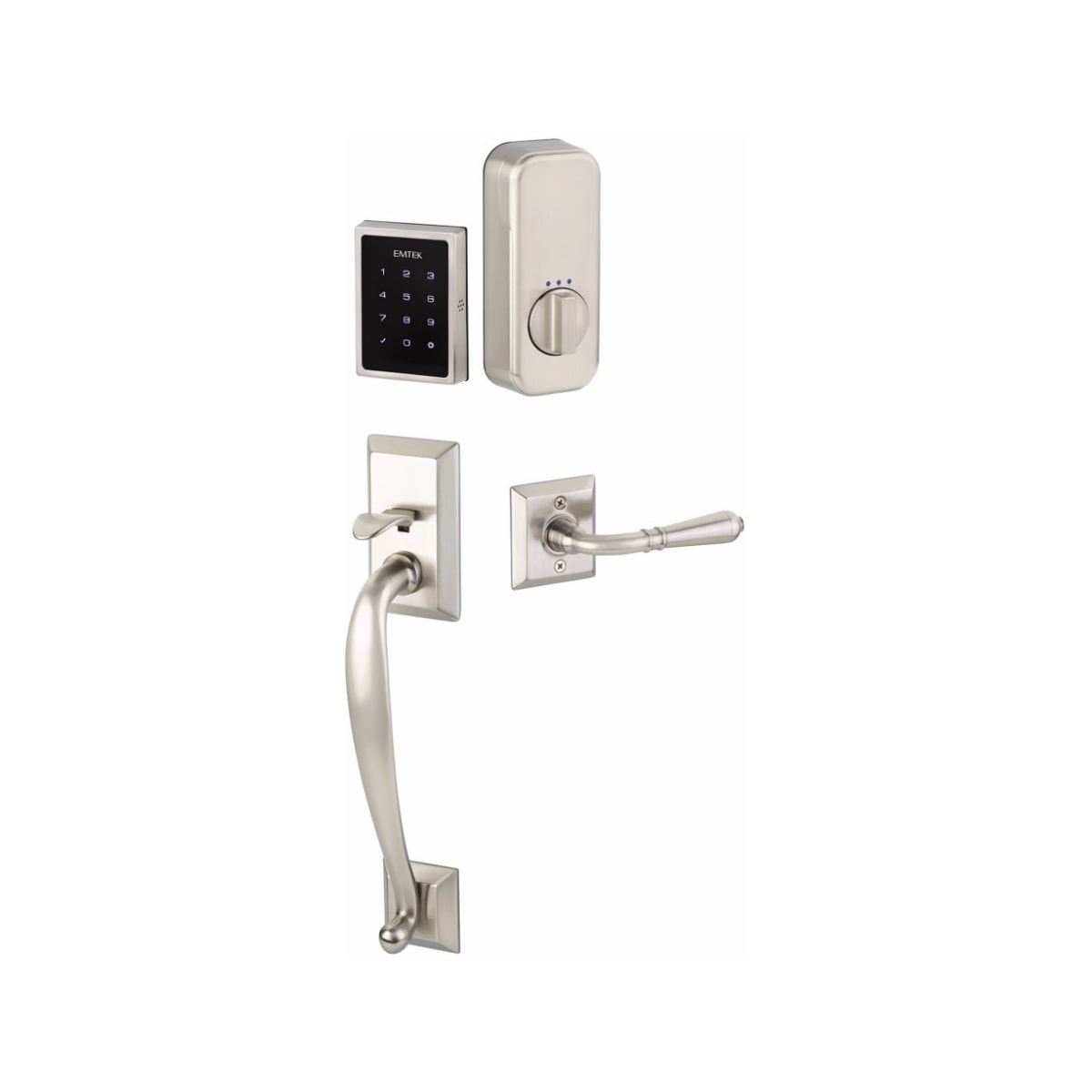 Emtek Franklin EMPowered™ Motorized Touchscreen SMART Keypad Entry Set - Works with Yale Access App - Hentell