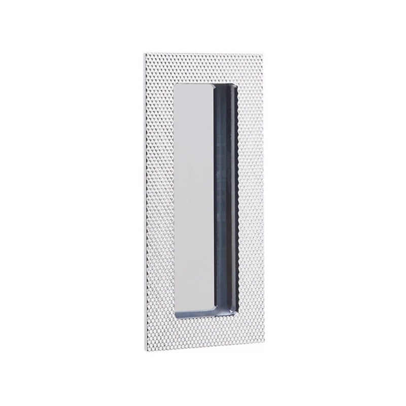 Emtek Modern Rectangular Knurled Flush Pull with Plain Pocket - Hentell