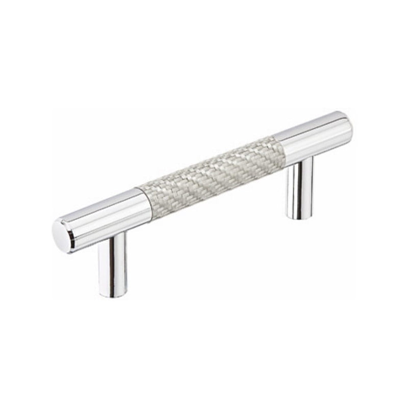 Emtek Carbon Fiber Silver Bar Cabinet Pull - Hentell