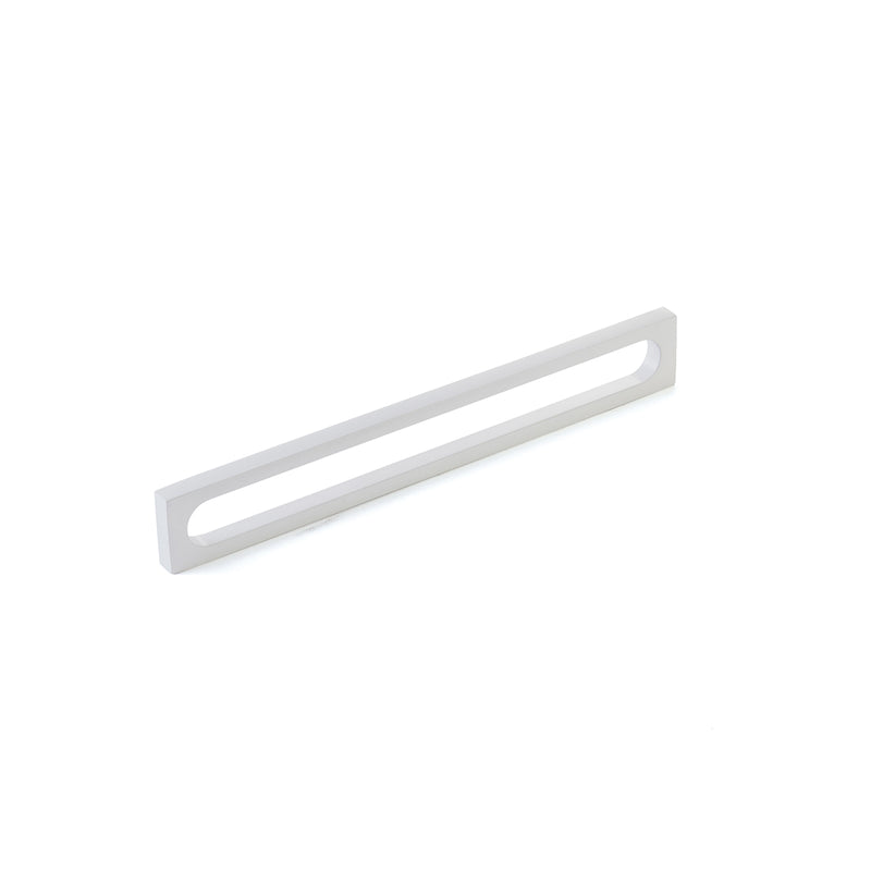 Schaub Cafe, Pull, Modern Oval Slot, Matte White, 8" cc