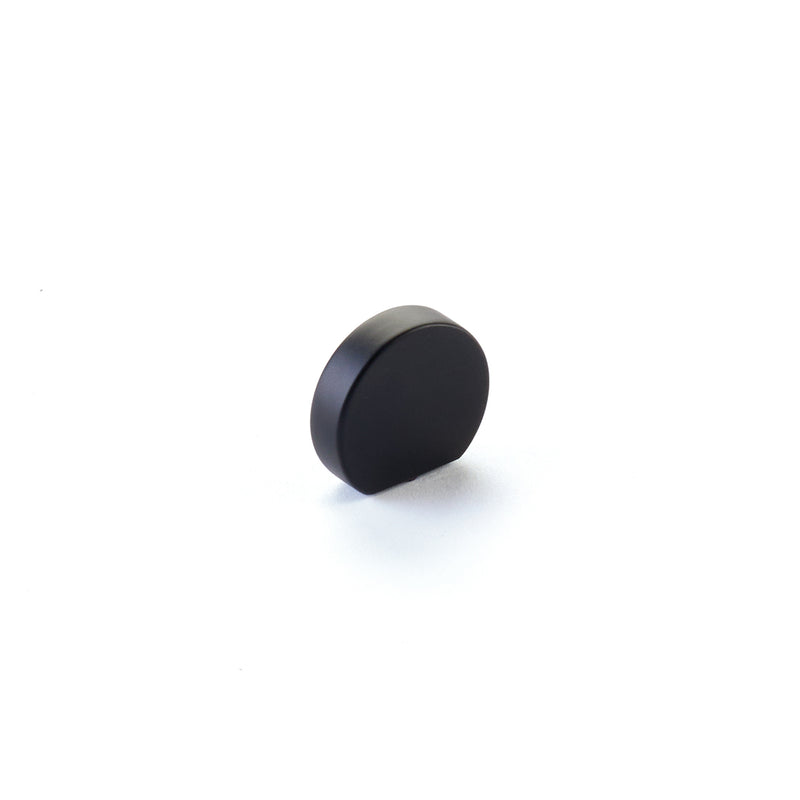 Schaub Cafe, Knob, Modern Oval, Matte Black, 1" Width, 7/8" cc