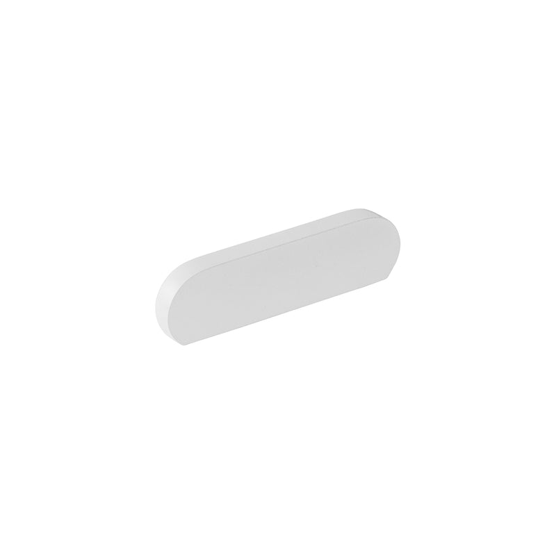 Schaub Cafe, Pull, Modern Oval, Matte White, 3" cc