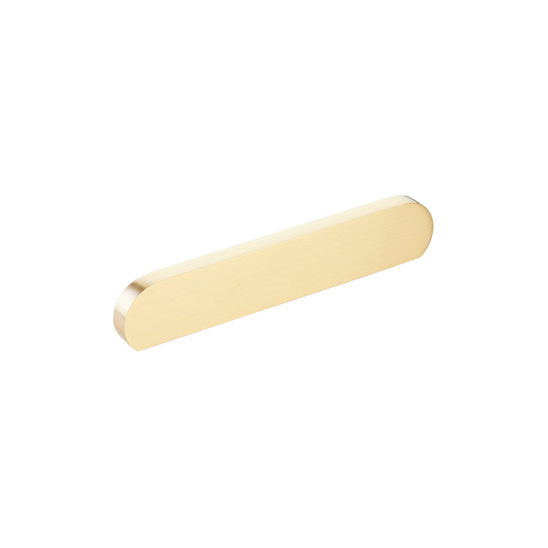 Schaub Cafe, Pull, Modern Oval, Satin Brass, 4" & 5" cc