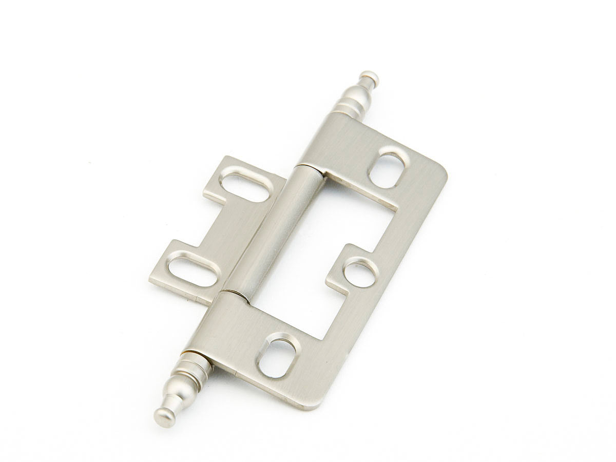 Schaub Hinge, Minaret Tip Non-Mortise, Satin Nickel