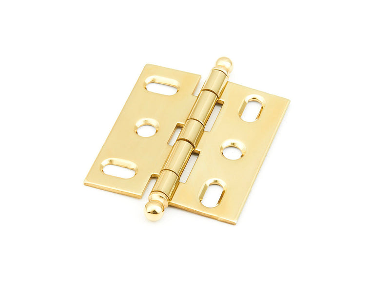 Schaub Hinge, Ball Tip Mortise, Polished Brass