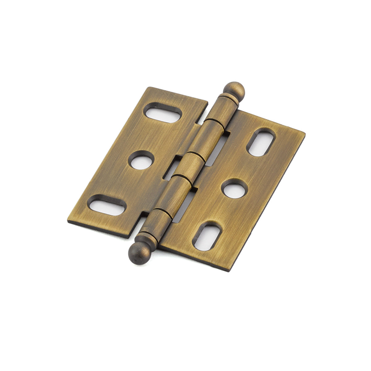 Schaub Hinge, Ball Tip Mortise, Antique Light Brass