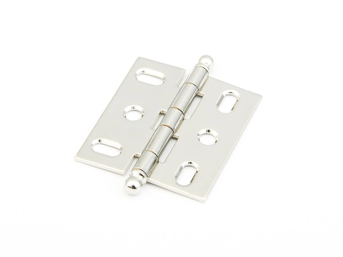 Schaub Hinge, Ball Tip Mortise, Polished Nickel