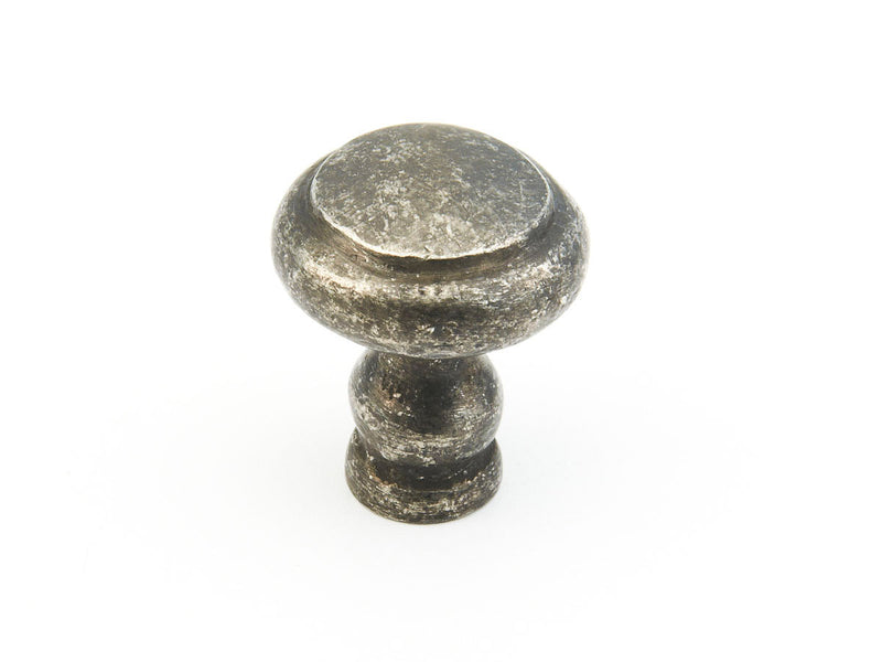 Schaub Artifex, Knob, Round, Dark Pewter, 1-1/8"dia