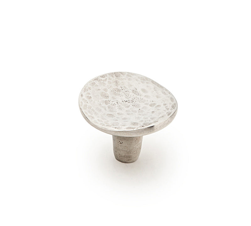 Schaub Martello Round Knob, Natural Britannium