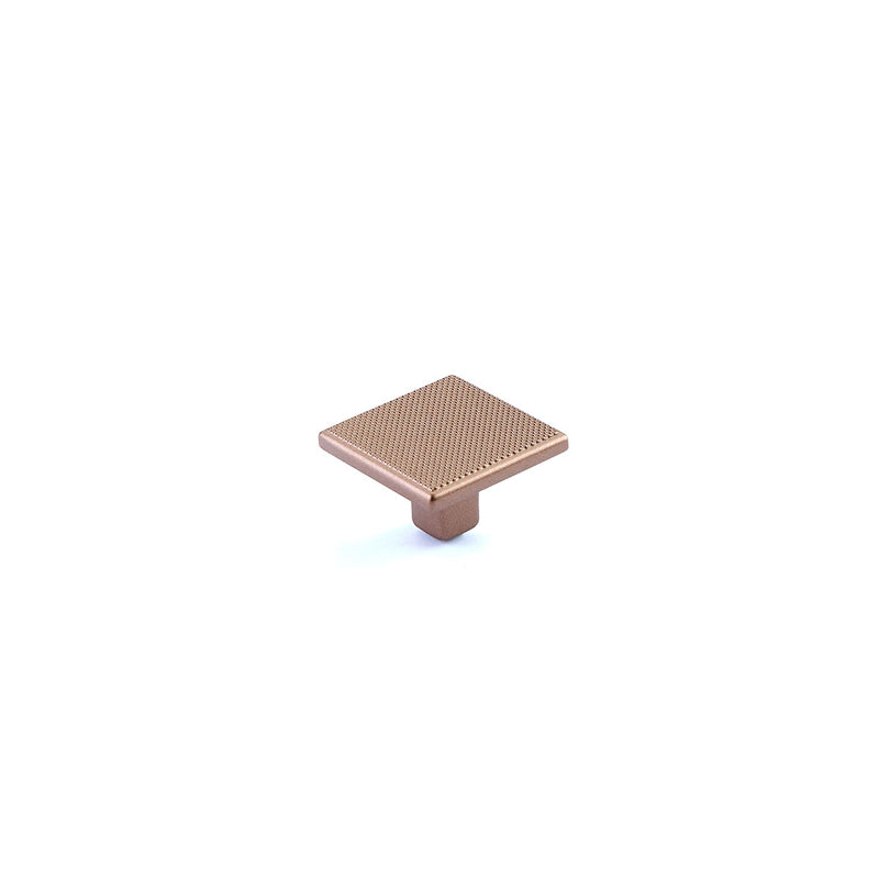 Schaub Quadrato, Square Knob, Satin Bronze, 1-3/8"