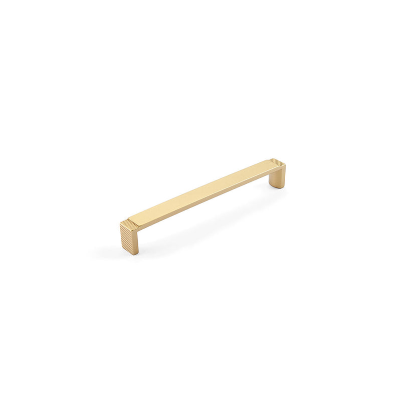 Schaub Quadrato, Wide Pull, Signature Satin Brass, 160 mm cc