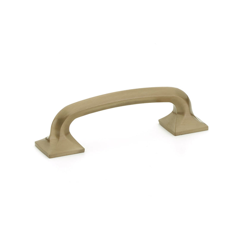 Schaub Northport, Pull, square bases, 3-1/2" cc, Brushed Bronze