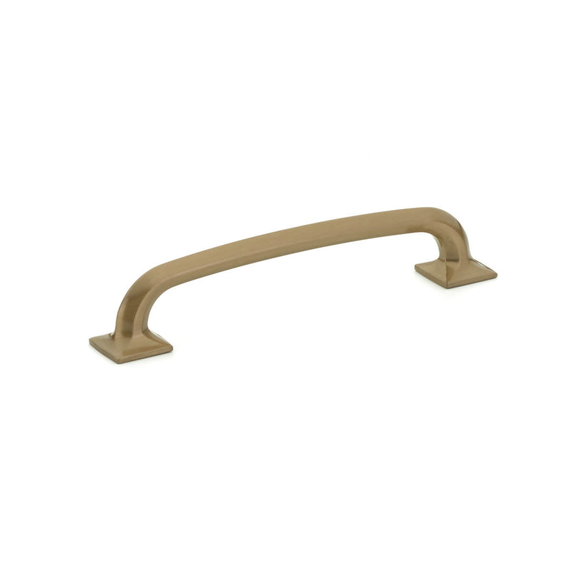 Schaub Northport, Pull, square bases, 6" cc, Brushed Bronze