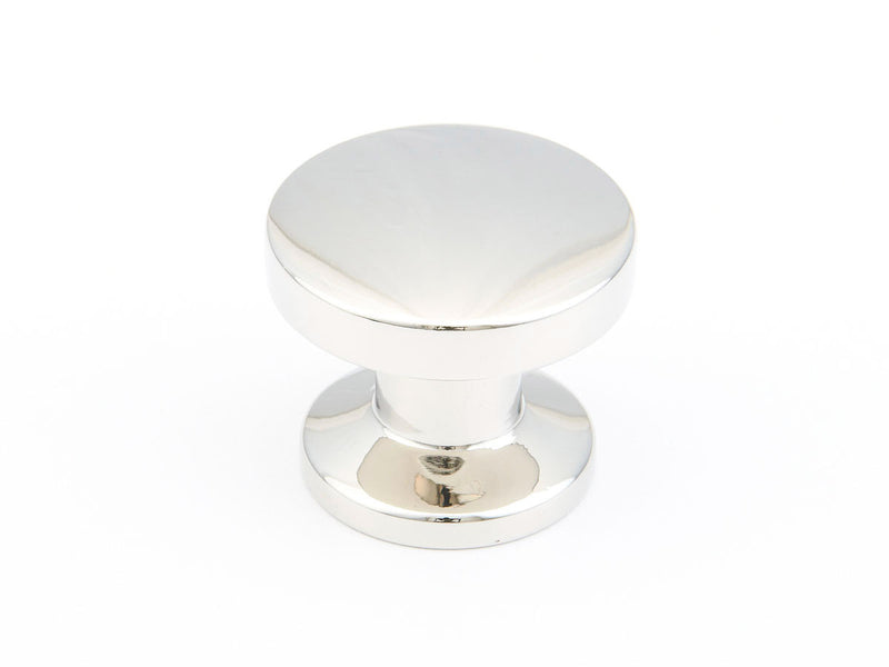 Schaub Northport, Round Knob, Polished Nickel, 1 3/8" dia