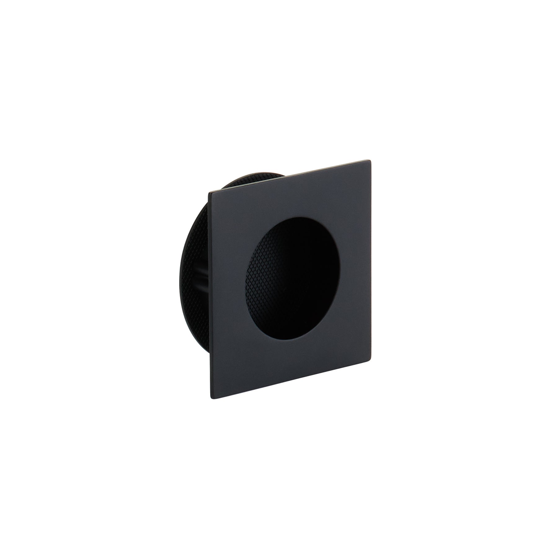 Schaub Urbano, Square Recessed Pull, Matte Black, 3" Overall