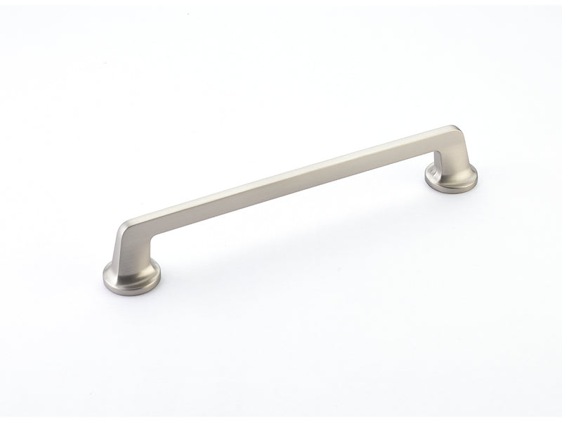 Schaub Northport, Pull with round bases, Satin Nickel, 8" cc