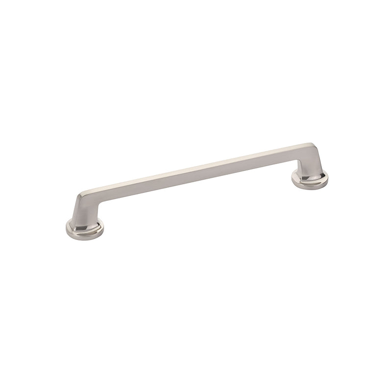 Schaub Northport, Pull with round bases, Brushed Nickel, 8" cc