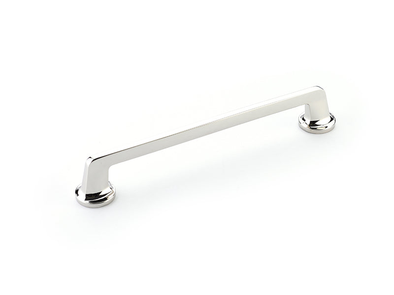 Schaub Northport, Pull with round bases, Polished Nickel, 8" cc