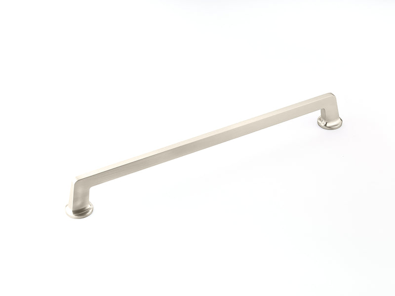 Schaub Northport, Appliance Pull with round bases, Satin Nickel, 15" cc