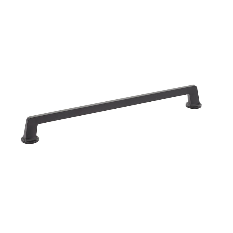 Schaub Northport, Appliance Pull with round bases, Matte Black, 15" cc