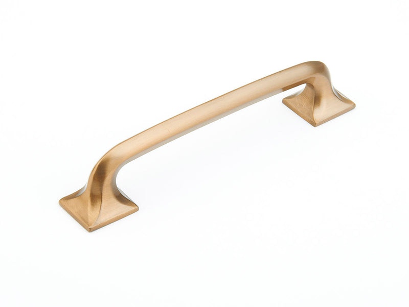 Schaub Northport, Pull with square bases, Brushed Bronze, 5" cc