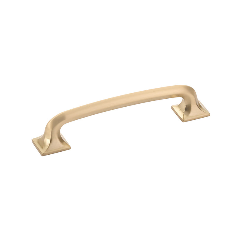 Schaub Northport, Pull with square bases, Signature Satin Brass, 5" cc