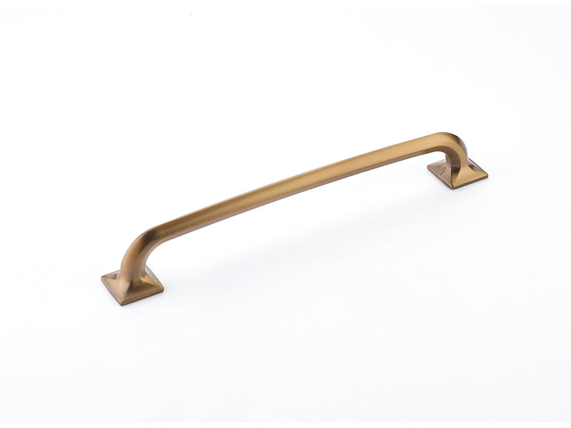 Schaub Northport, Pull with square bases, Brushed Bronze, 8" cc