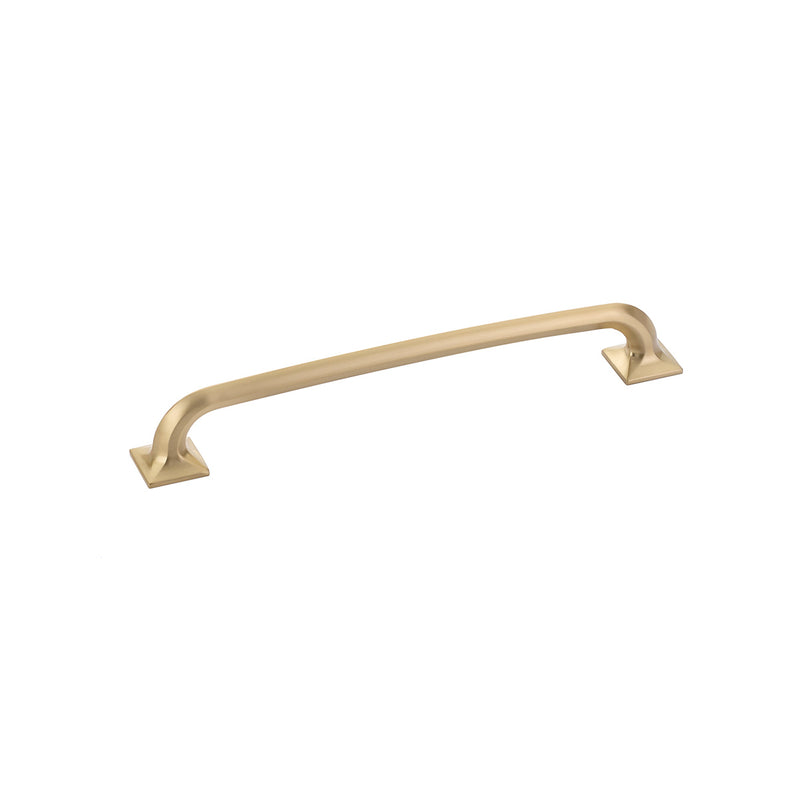 Schaub Northport, Pull with square bases, Signature Satin Brass, 8" cc